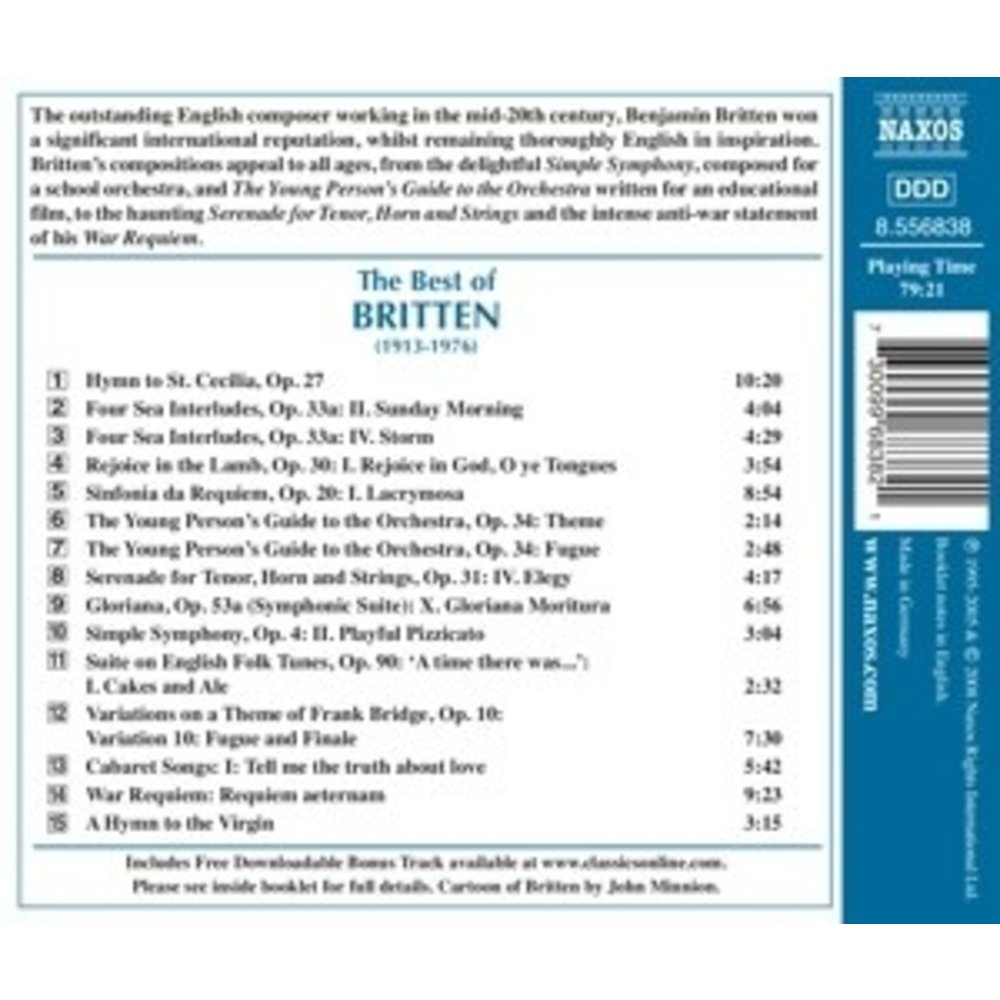 Naxos The Best Of Britten