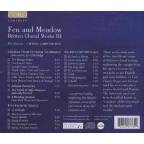 Coro Fen And Meadow/Choral Works Vol Iii