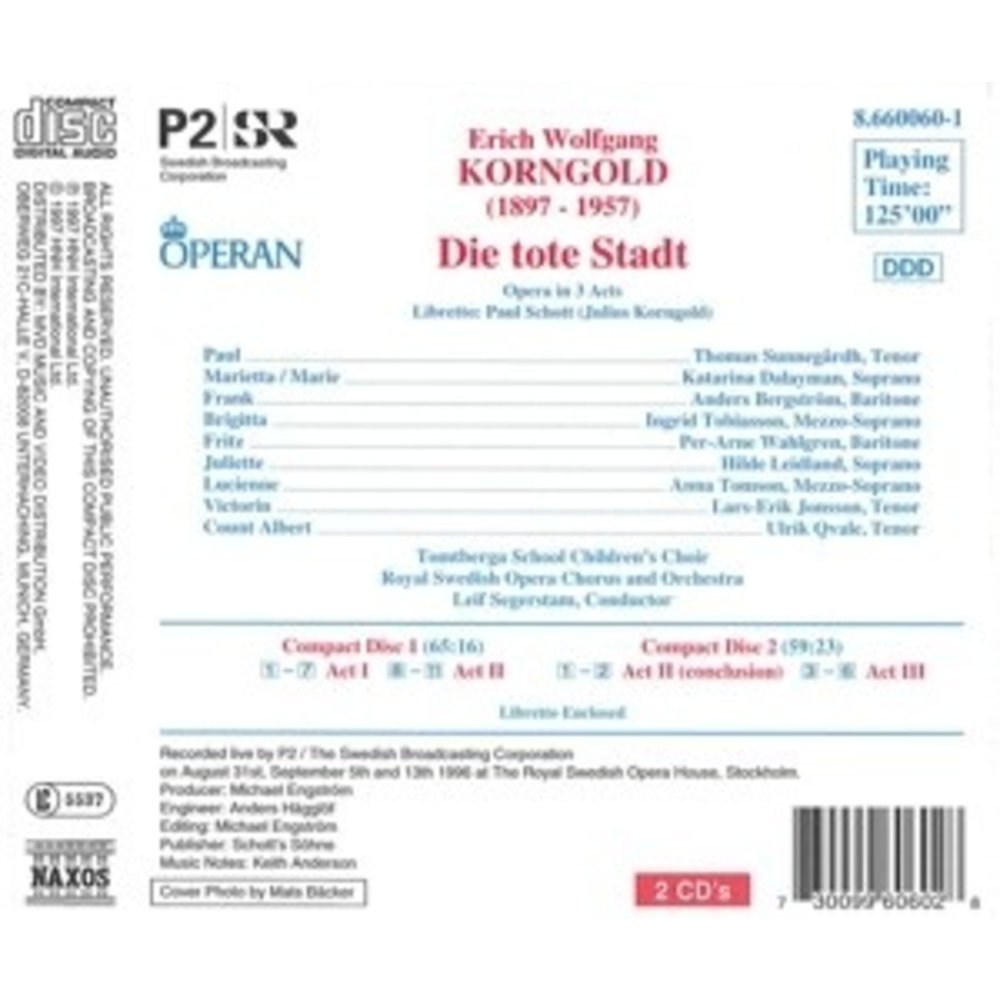 Naxos Korngold: Die Tote Stadt