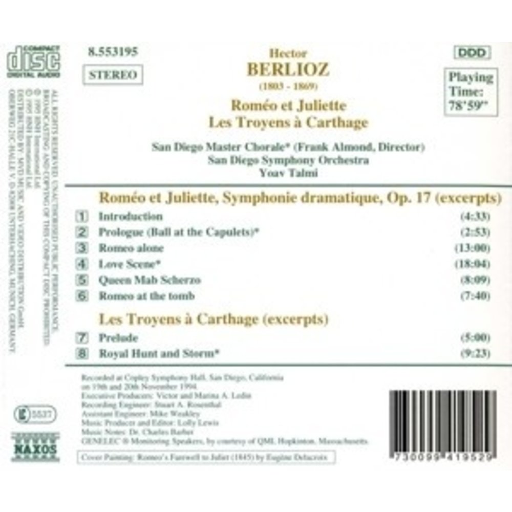 Naxos Berlioz:romeo Et Juliette Etc.