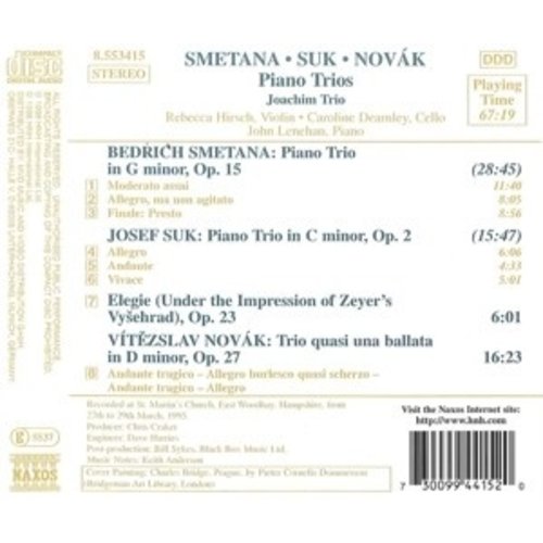 Naxos Smetana/Suk/Novak:piano Trios
