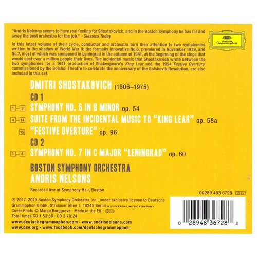 Deutsche Grammophon Shostakovich: Symphonies Nos. 6 & 7; Incidental Mu