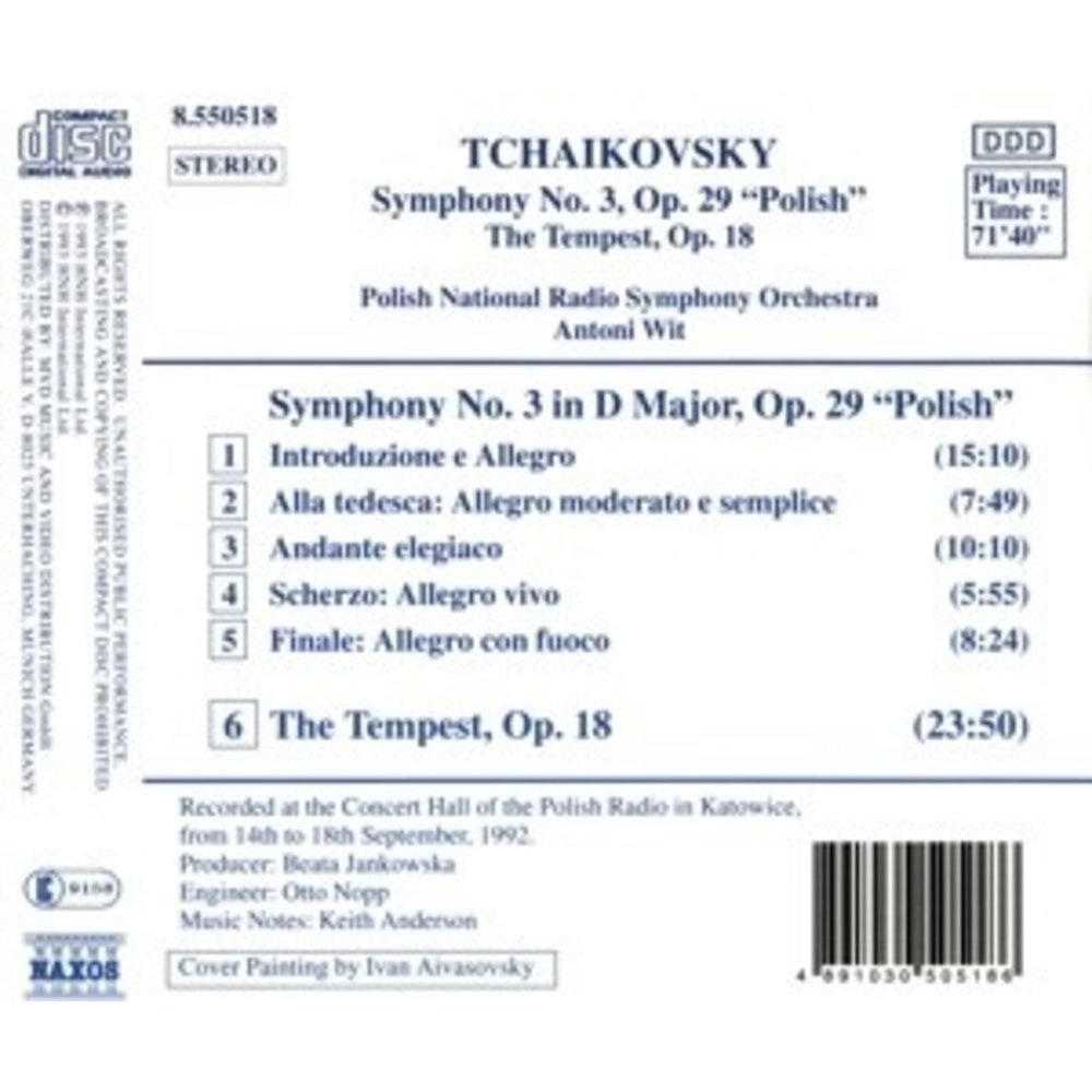 Naxos Tchaikovsky: Symphony 3