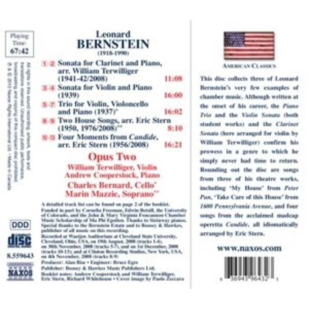 Naxos Bernstein: Violin Sonata