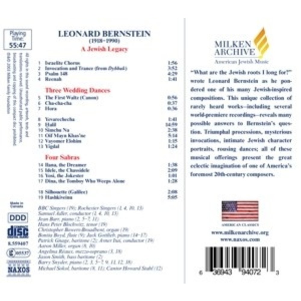 Naxos Leonard Bernstein A Jewish Leg