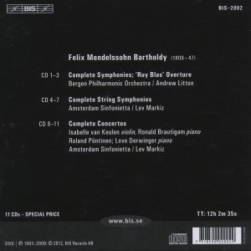 BIS Mendelssohn: The Complete Symphonie