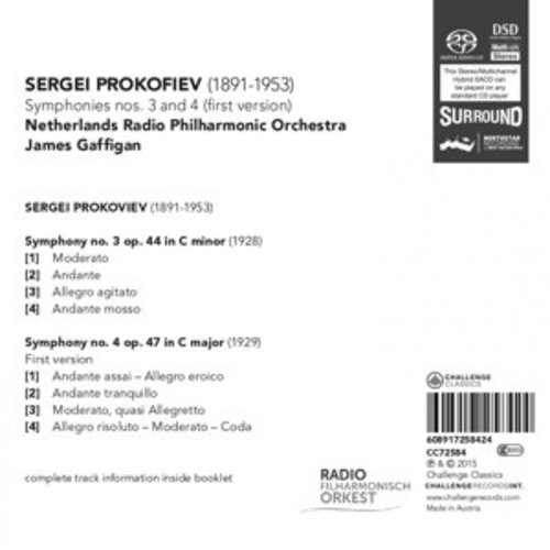 Symphonies Nos. 3 And 4 (First Version)