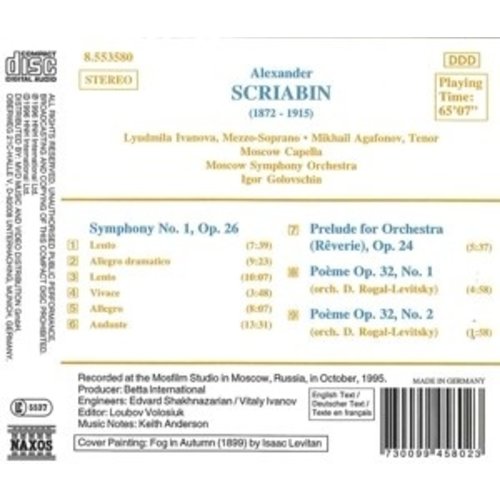 Naxos Scriabin: Symphony 1 Etc.