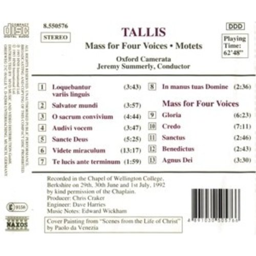 Naxos Tallis: Mass For 4 Voices