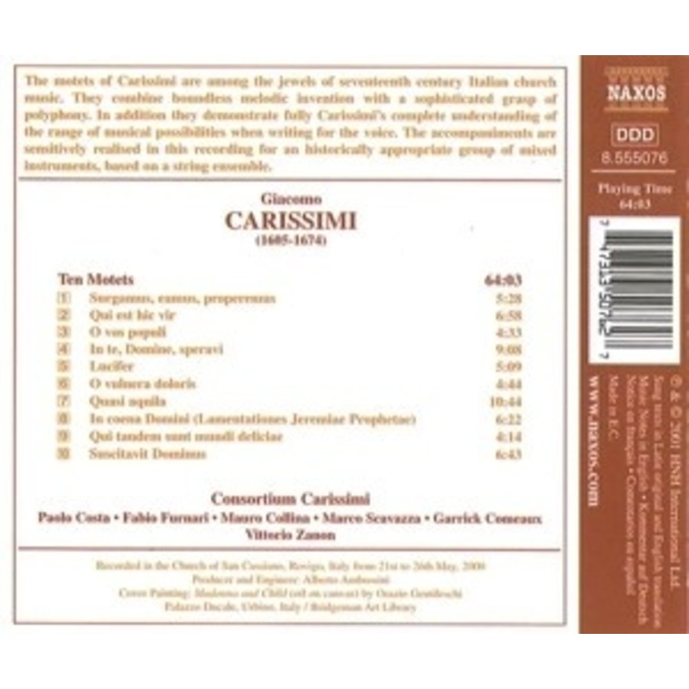 Naxos Carissimi: Ten Motets