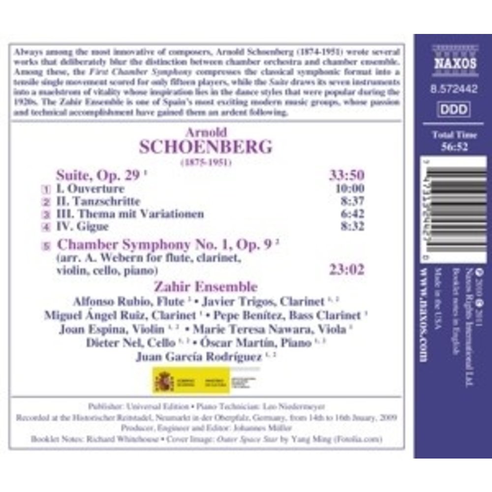 Naxos Schoenberg: Chamber Symphony