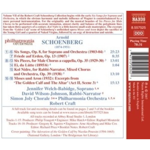 Naxos Schoenberg: Six Orchestral Songs