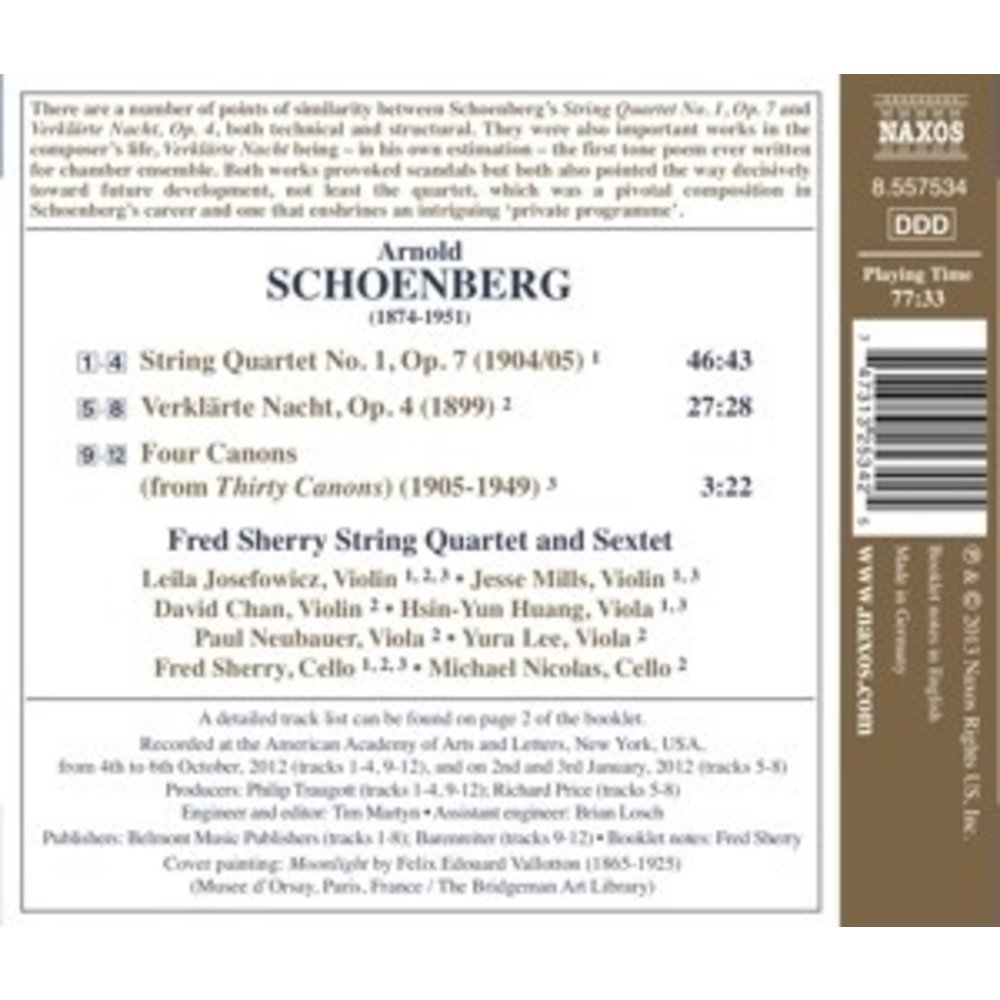 Naxos Schoenberg: String Quartet 1
