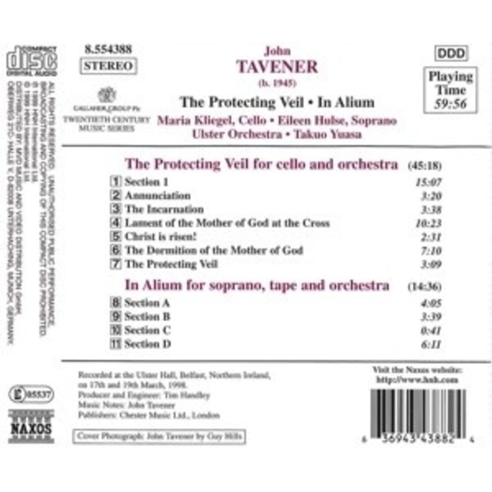 Naxos Tavener: The Protecting Veil