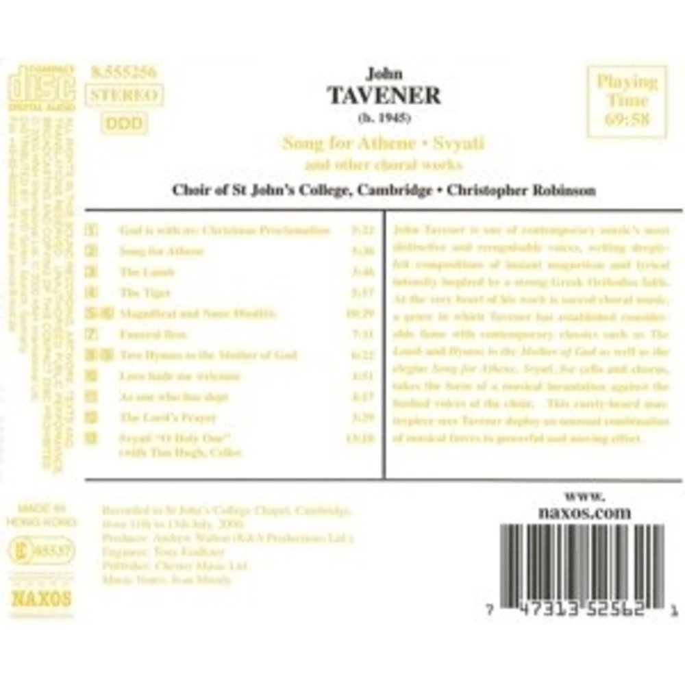 Naxos Tavener:song For Athene.svyati