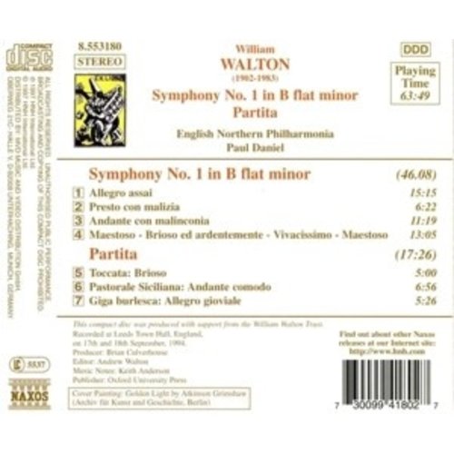 Naxos Walton: Sym. No.1 Partita