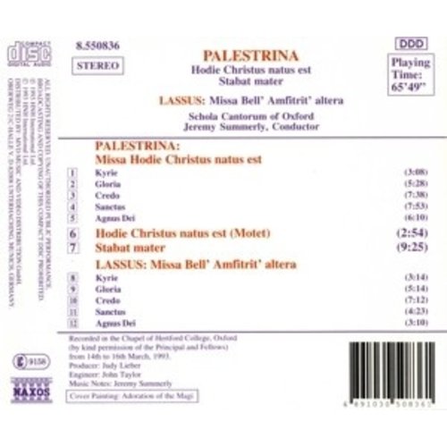 Naxos Lassus/Palestrina: Masses