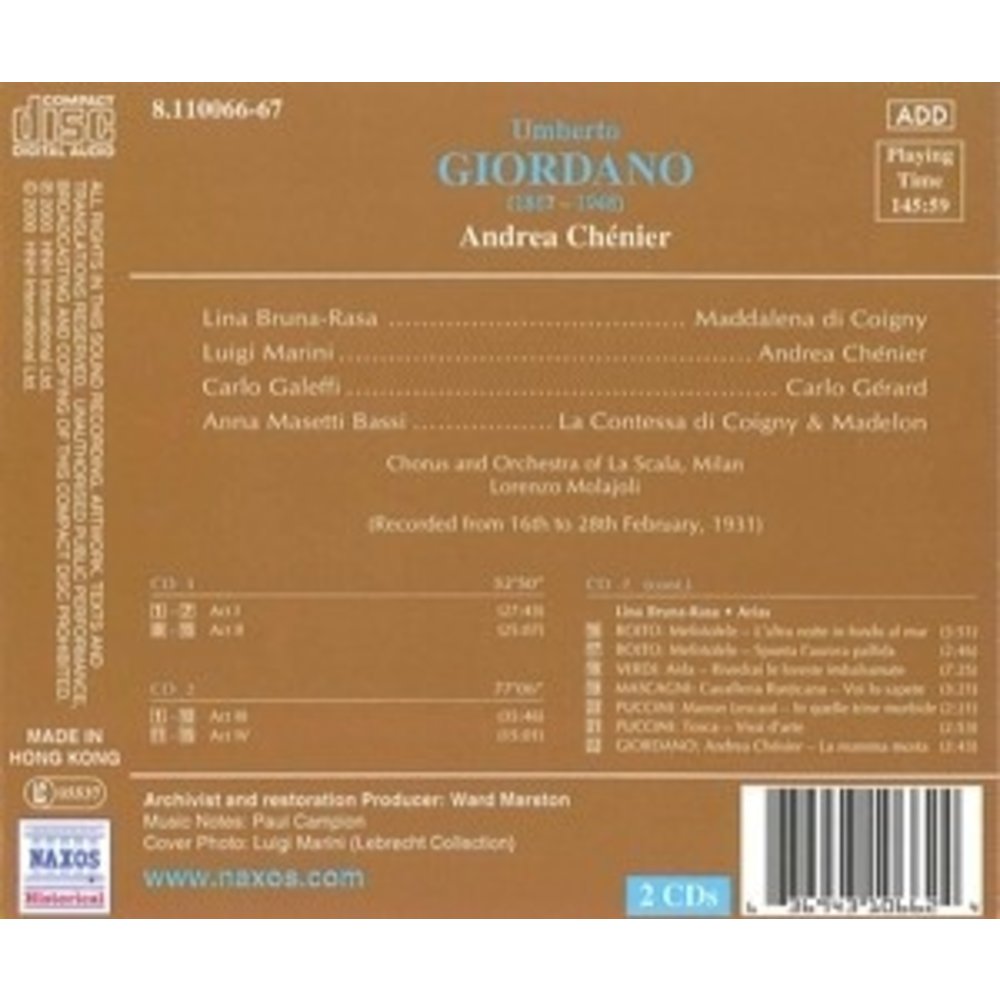 Giordano: Andrea Chenier