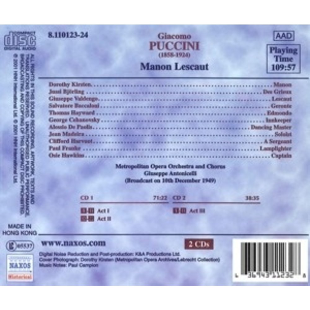 Puccini: Manon Lescaut