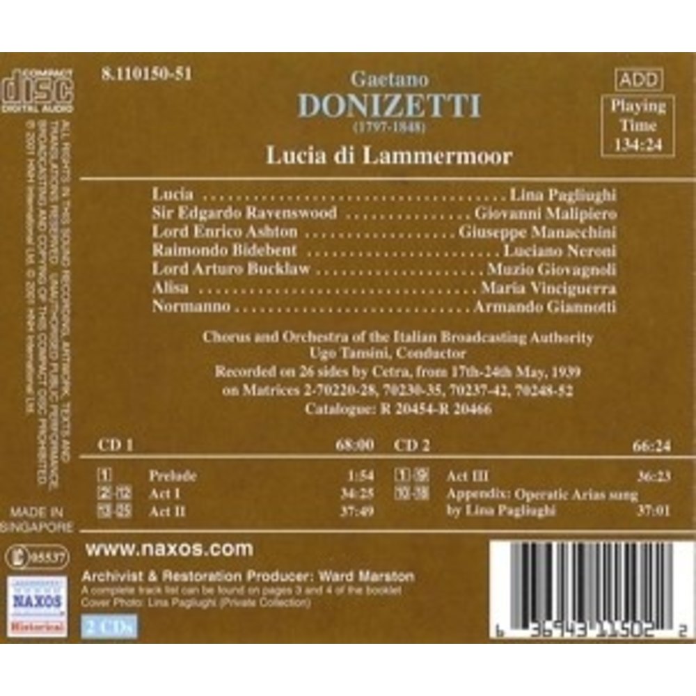 Donizetti: Lucia Di Lammermoor