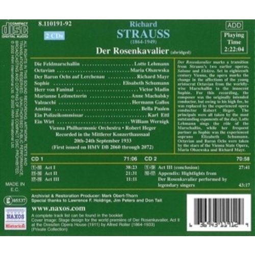 Strauss R.: Der Rosenkavalier