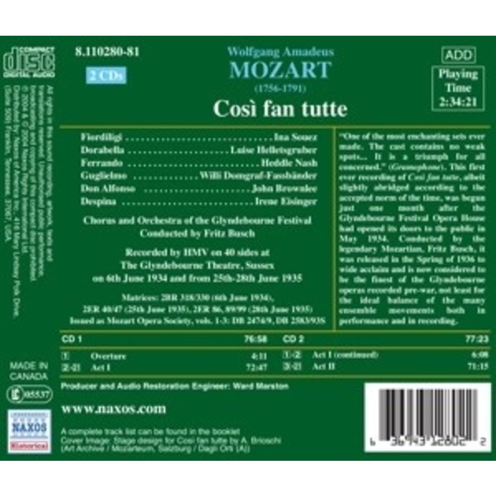 Mozart: Cosi Fan Tutte