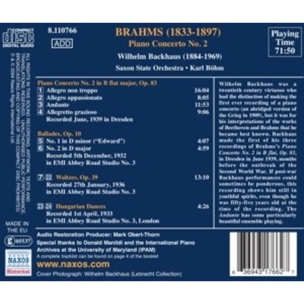 Brahms: Piano Concert No. 2