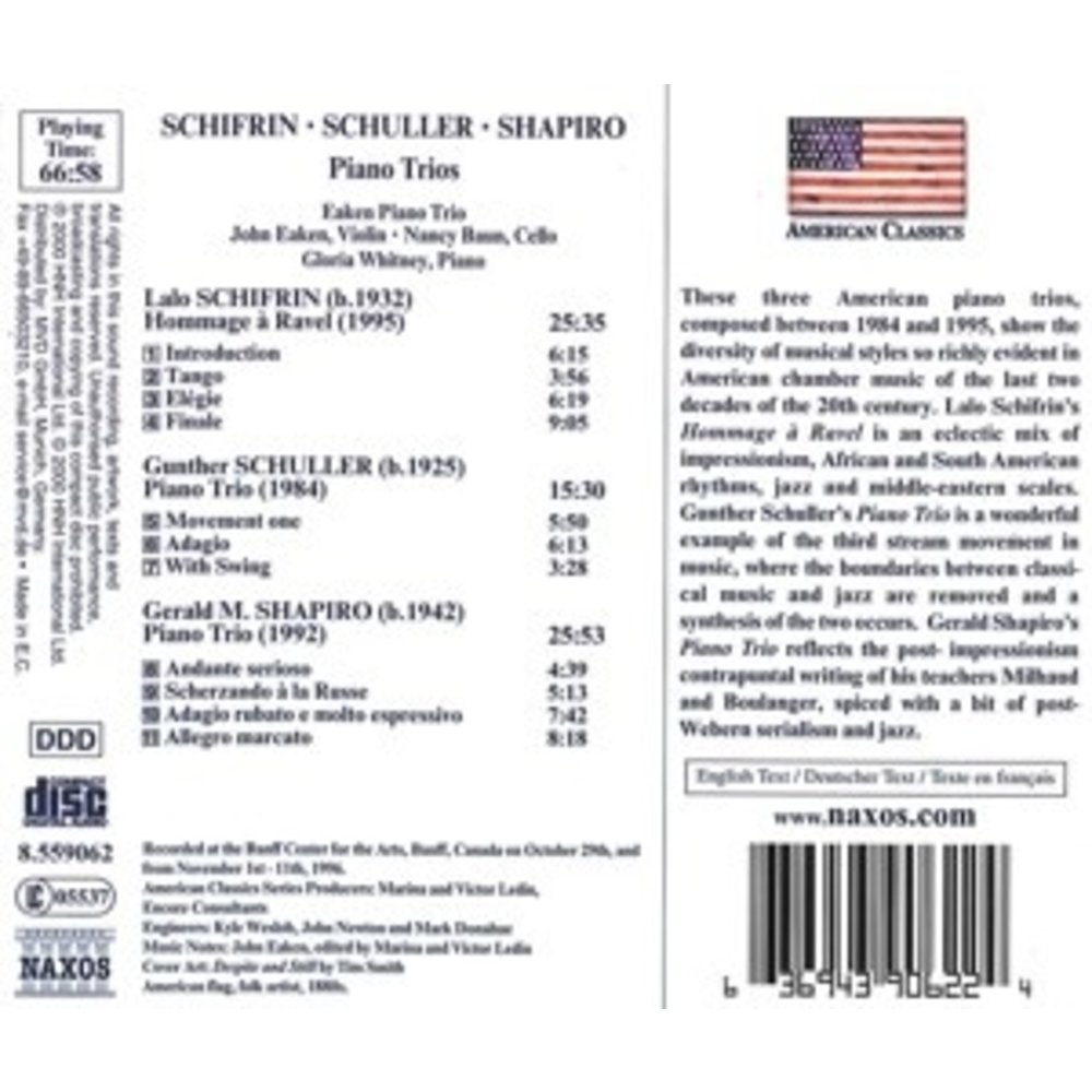 Naxos Schifrin.schuller.shapiro:pian