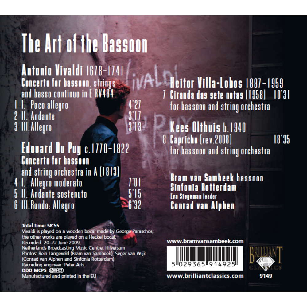 Brilliant Classics Bram van Sambeek: The Art of the Bassoon
