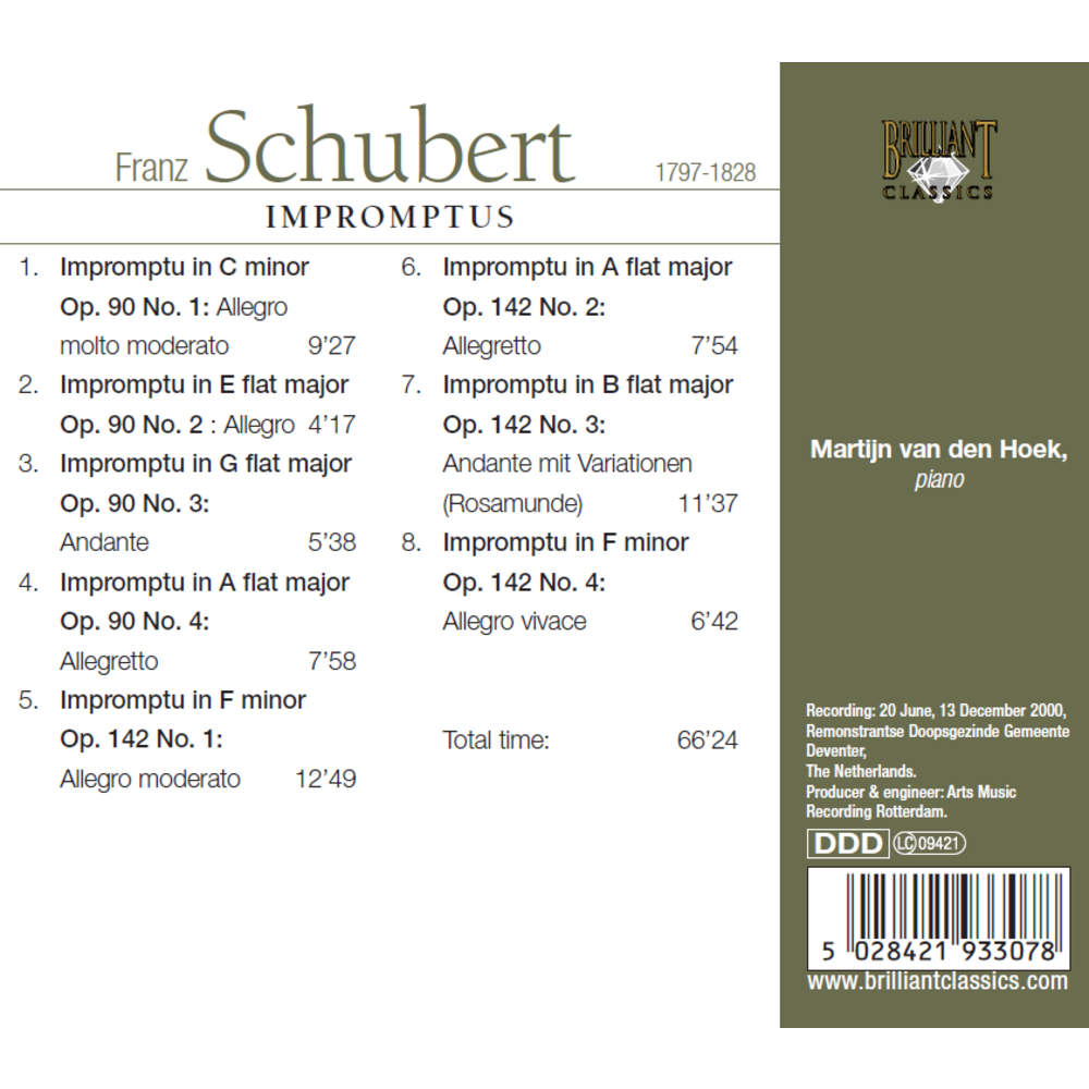 Brilliant Classics Schubert: Impromptus