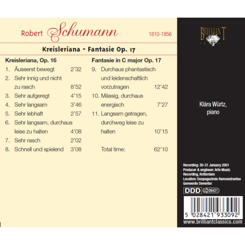 Brilliant Classics Schumann: Kreisleriana - Fantasy Op. 17