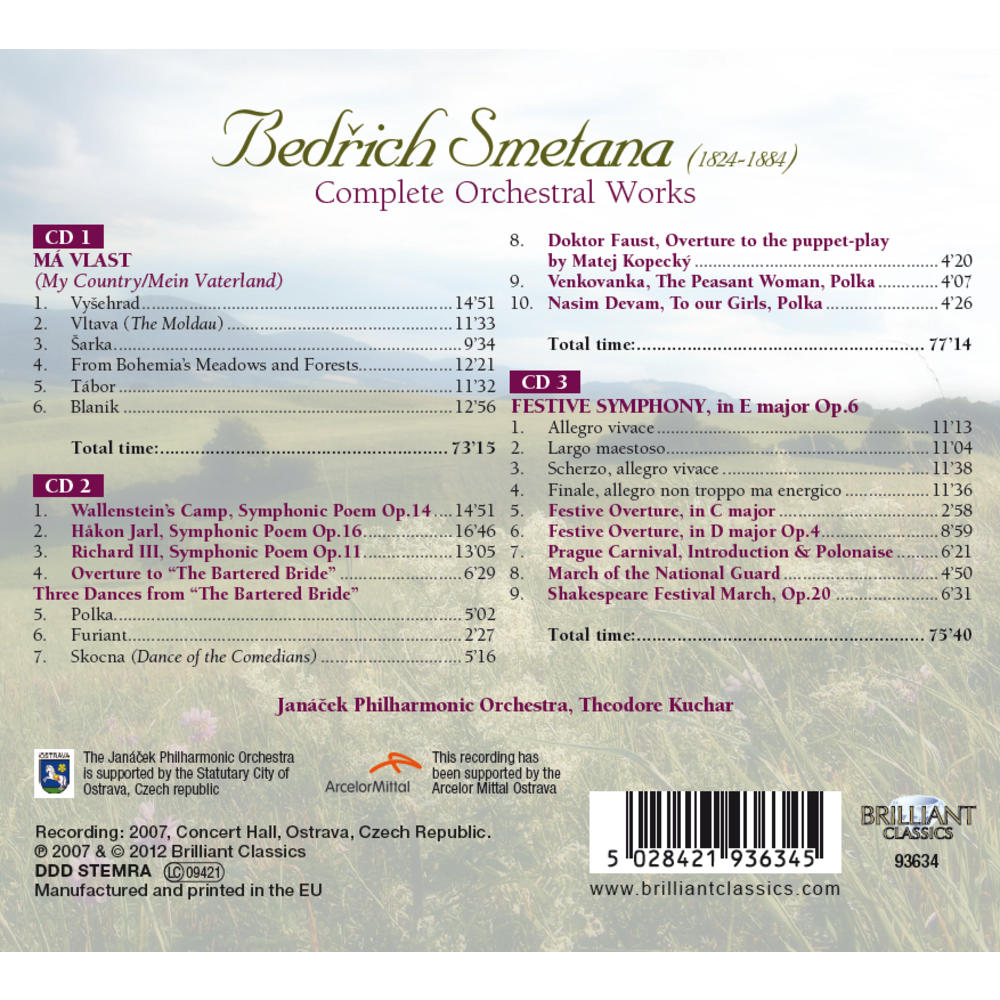 Brilliant Classics Smetana: Complete Orchestral Works
