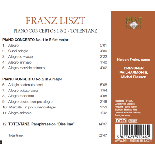 Brilliant Classics Liszt: Piano Concertos