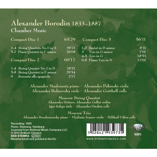 Brilliant Classics Borodin: Chamber Music