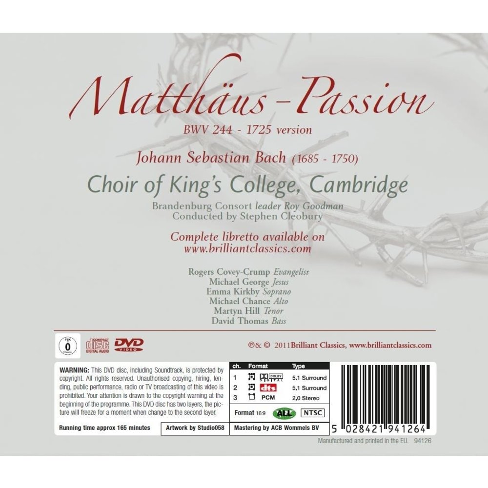 Brilliant Classics J.S. Bach: Matthäus Passion