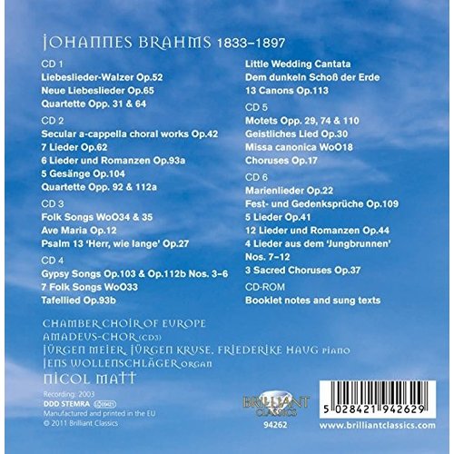 Brilliant Classics Brahms: Choral Works