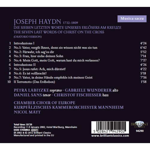 Brilliant Classics Haydn: Seven Last Words