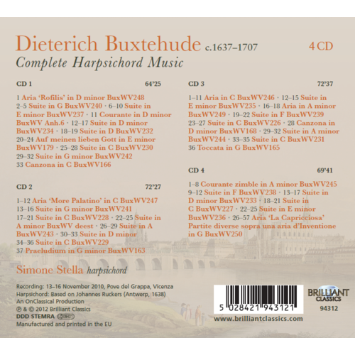 Brilliant Classics Buxtehude: Complete Harpsichord Music