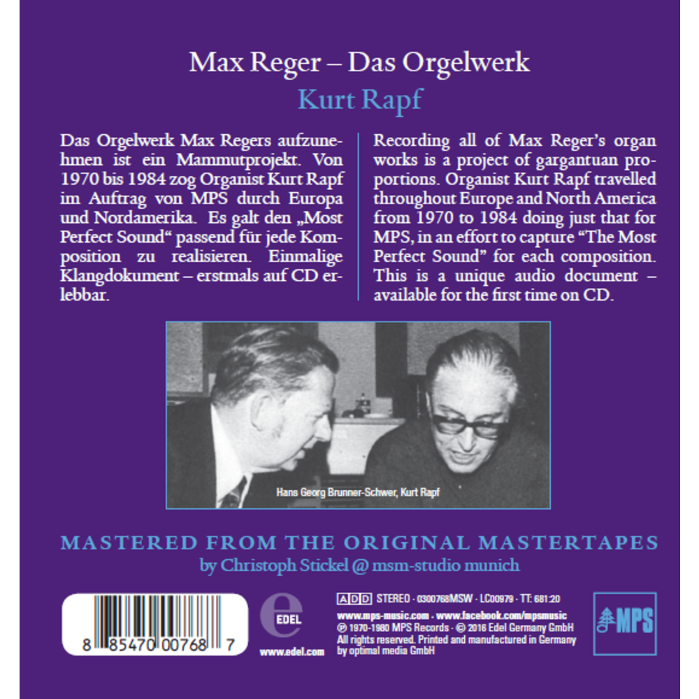 MPS Reger: Das Orgelwerk