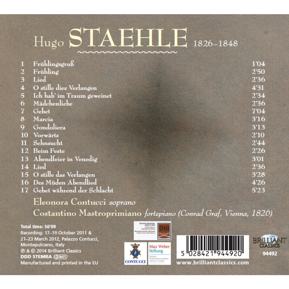 Brilliant Classics Staehle: Mädchenliebe, Songs