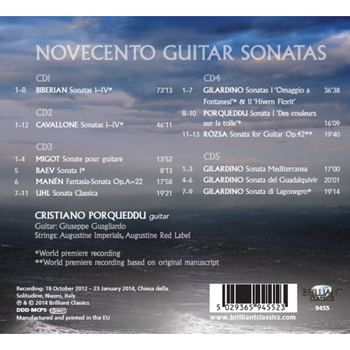 Brilliant Classics Novecento Guitar Sonatas