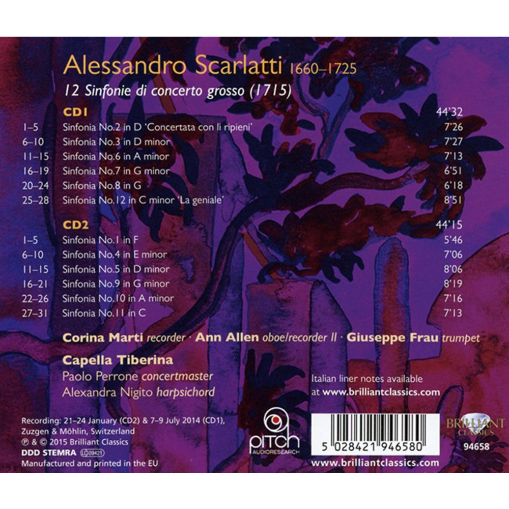 Brilliant Classics Scarlatti: 12 Sinfonie di concerto grosso