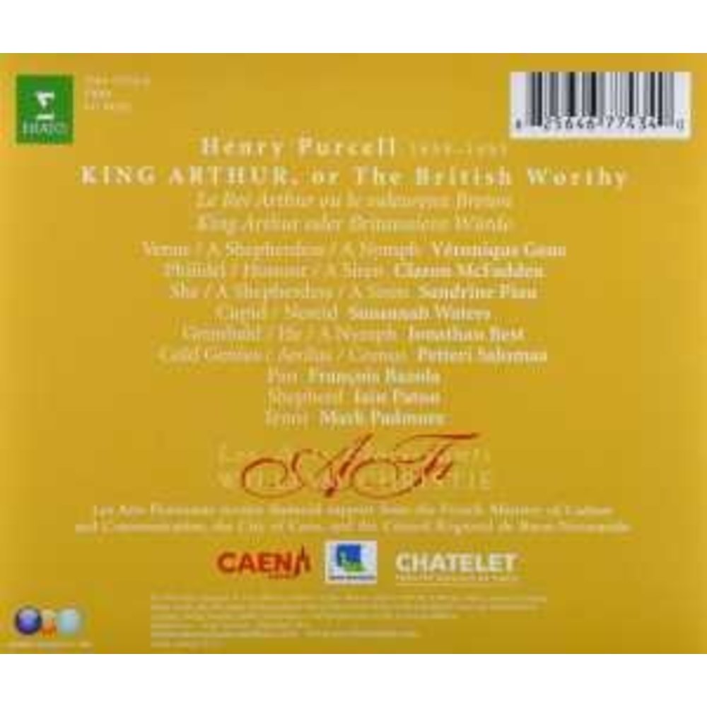 Erato Disques Purcell:king Arthur
