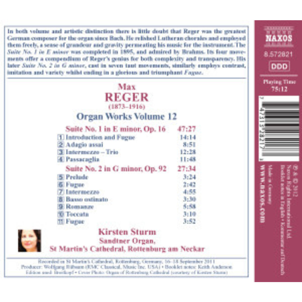 Naxos Reger: Organ Works Vol.12