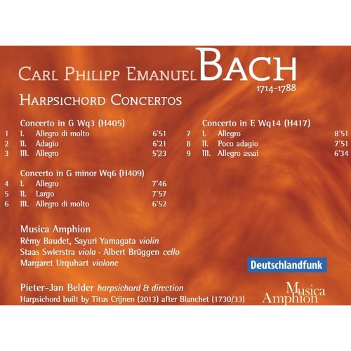 Brilliant Classics C.P.E. Bach: Harpsichord Concertos