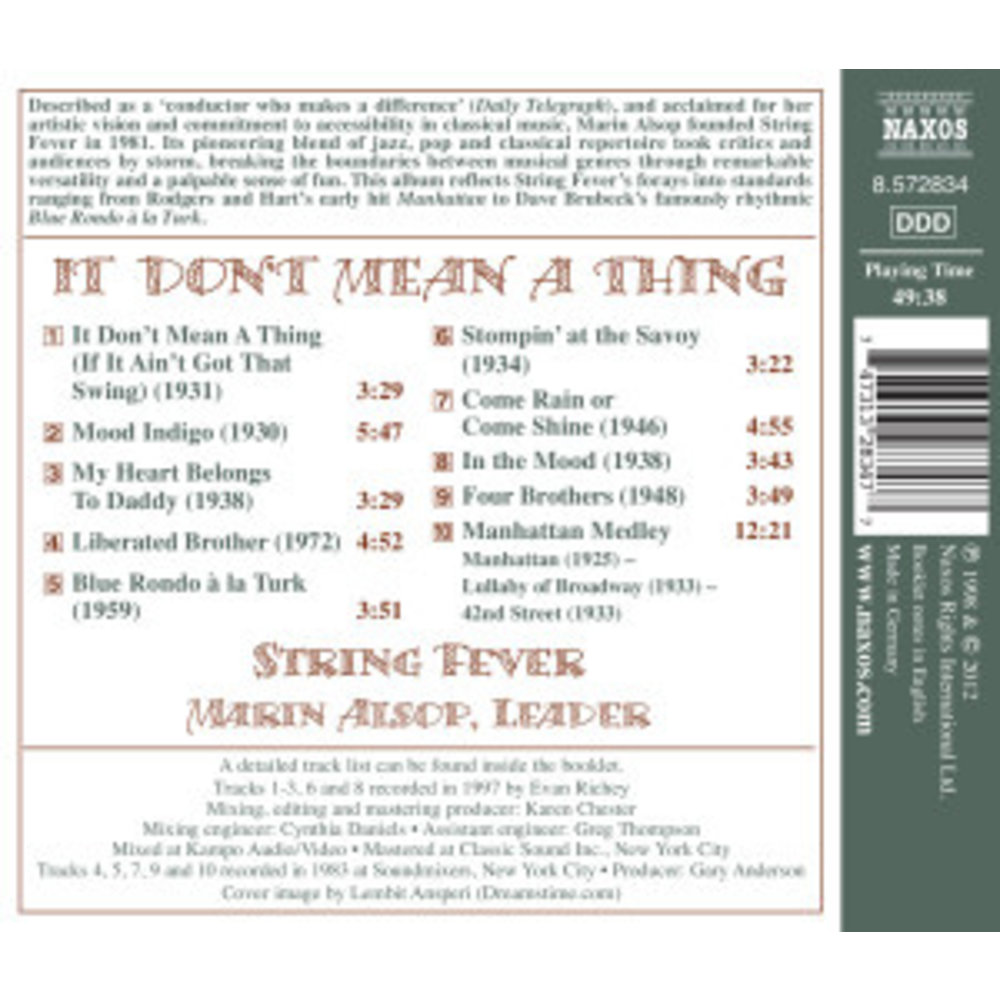 Naxos It Don T Mean A Thing