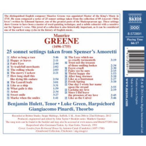 Naxos Greene: Spenser S Amoretti