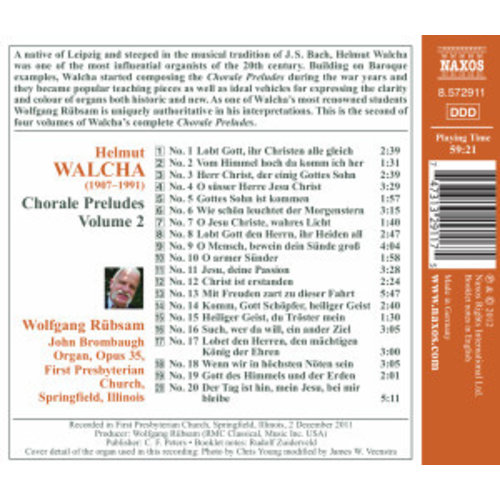 Naxos Walcha: Chorale Preludes 2