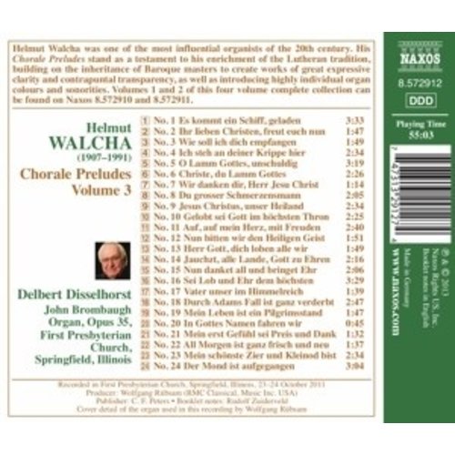 Naxos Walcha: Chorale Preludes 3