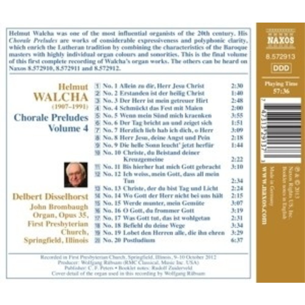 Naxos Walcha: Choral Preludes 4